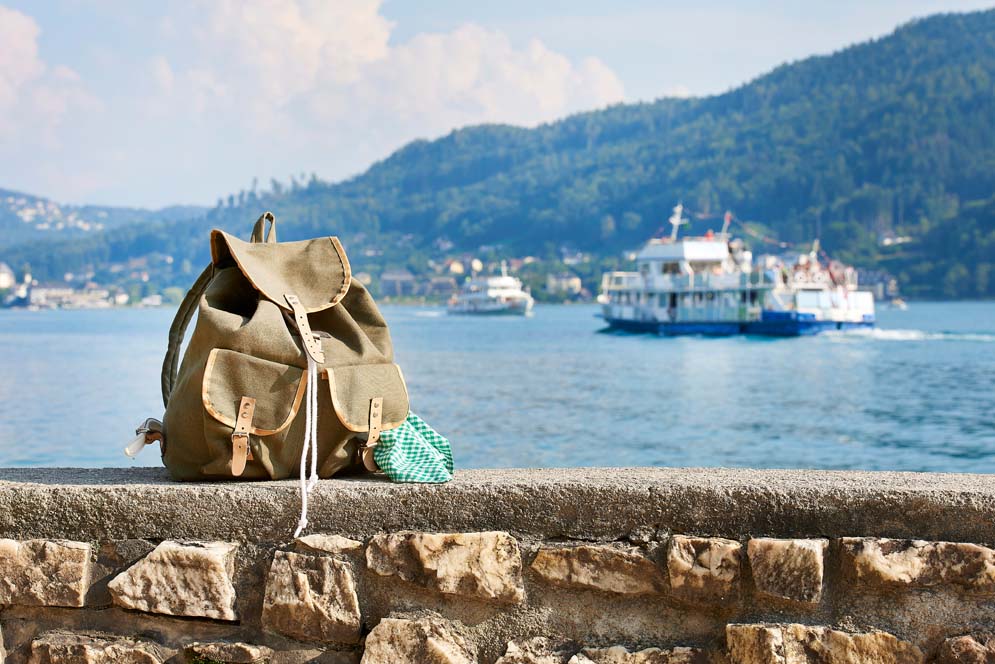 Rucksack mit Schiff